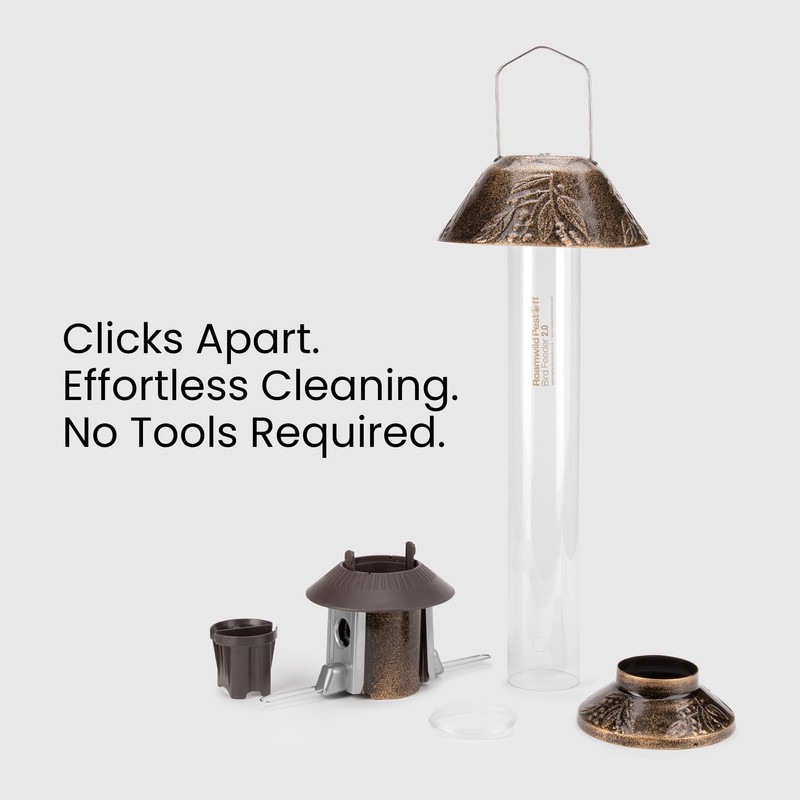 Roamwild PestOff Squirrel Proof Bird Feeder (Antique Gold)