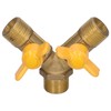 01 Gas Switch Valve, Brass 3-Way Y Shaped Ball Valve