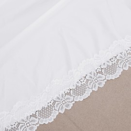 One Piece Muslim Headscarf Hijab with Lace Trim Pullover Prayer Khimar Shawl Turban Muslimah Arabia Islamic Body Cover Worship Hajj Umrah Mosque Headpiece Full Cover Clothing Chador