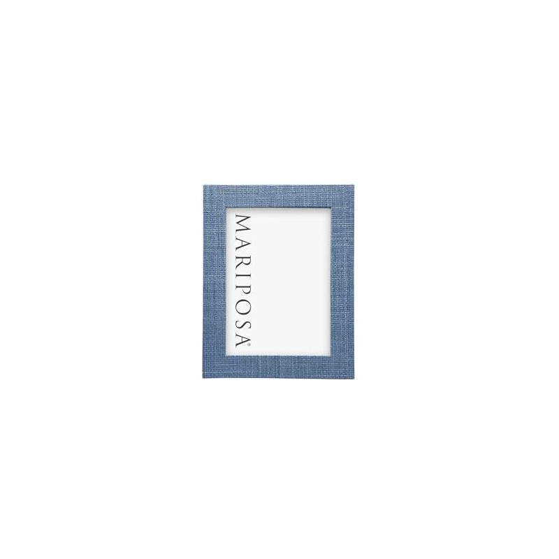 HEATHER BLUE FAUX GRASSCLOTH 5x7 FRAME |BLUE | TEXTILE |