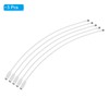 PATIKIL 6 Inch Length Wire Keychain Cable, 5 Pack Titanium