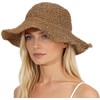 Cappello da Donna in Paglia con Tesa Larga Pieghevole Cappelli