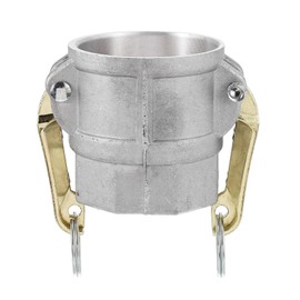 PATIKIL 1 Pack 2" Aluminum Cam Lock Fittings - Male Adapter x Female NPT Thread, Quick Disconnect Coupling Cam Lock Hose Fitting, Corrosion Resistant (Part D Cam Groove Type)