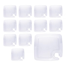 Homeford Clear Plastic Plates with Cup Holder, 9-inch, 12-count