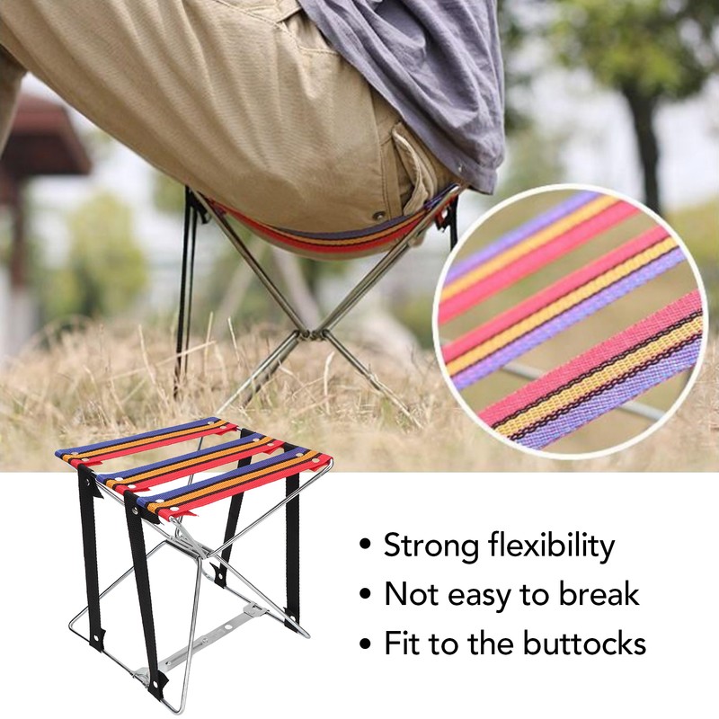Pedicure Foldable Stool 4 Gears Adjustable Oxford Fabric Folding Stool