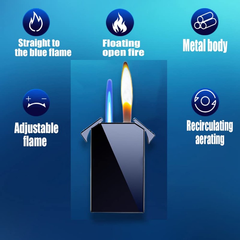 JEOKWMS Cool Jet Torch Lighers Dual Flame Lighter, Pretty Aesthetic,