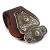 BlackButterfly Wide Elastic Stretch Vintage Antique Retro Buckle Belt (Dark