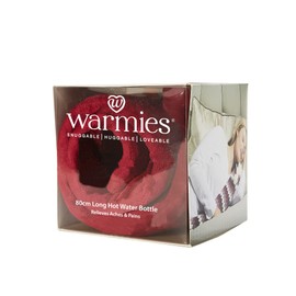 Warmies Hot Water Bottle Cranberry Fleece Cover, Long Wearable Hot Water Bottle