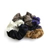 VINGTAINE HS-138-BR- Bi-Color, Scrunchy, Big, Large, Linen, Casual, Two-Tone Hair