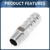 INFINAUTO Stainless Steel Hose Fittings, 35/64" Hose 1/4 BSPT Male