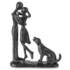 Sziqiqi Iron for Her - Estatuas de metal para pareja, novia, esposa, él, estatua negra, para decoración del hogar, boda, Navidad, regalos de cumpleaños
