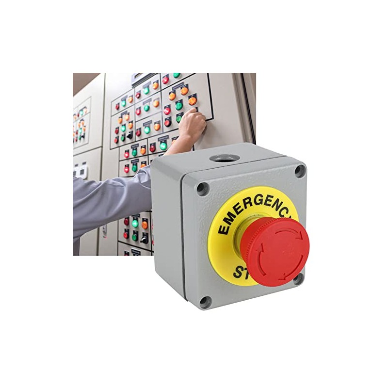 Emergency Stop Switch with Control Box Industrial E Stop Button