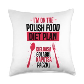 Poland Food Quote - I'm on the polish food diet plan pierogi Throw Pillow