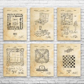 Board Game Posters Set of 6 (20x24), Game Room Decor, Gaming Gift, Toy Store Decor, Boardgame Art, Game Room Art Vintage Paper