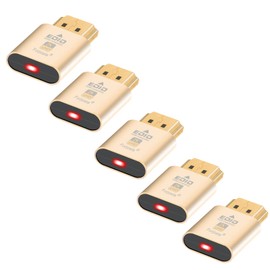 Furjosta Dummy Plug Headless Ghost Display Emulator Premium Aluminum PC HDMI-Compatible（Fit Headless-1920x1080 New 4RD@60Hz） 2K-5P