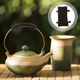 Beavorty Pot Handle Kettle Pot Cover Grip Protector Refrigerator - Teapot Cover Anti-Scald Silicone Handle for cast Iron Skillet Microwave Kitchen Teapot Cloth Anti-scalding pan