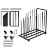 Mobile Art Canvas Storage Rack on Wheels, Adjustable Metal Framed