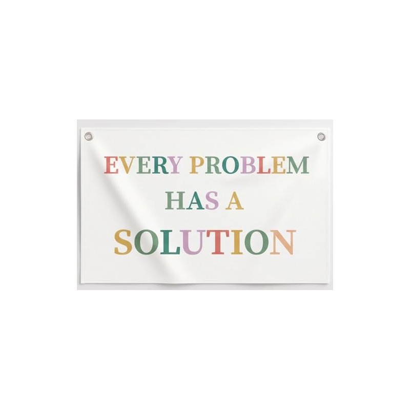 Every Problem Has a Solution Canvas Banner, 30 x 20
