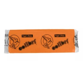 Colibri 100 Pliegos Papel China, Color Naranja