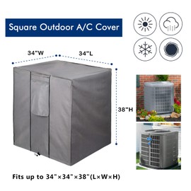 BOLTLINK Air Conditioner Covers for Outside Units, AC Unit Covers Outdoor Fits up to 34 x 34 x 38 inches
