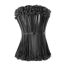 JelKen 500 Pack Black Cable Ties, 100mm x 2.5mm, 4" Nylon Tie Wraps, Self-Locking Small Zip Ties for Home Office and Garden