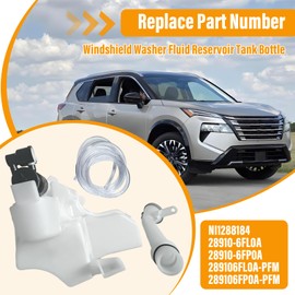ZXFRC 28910-6FP0A Windshield Washer Fluid Reservoir Tank Bottle Compatible With Nissan Rogue 2017-2020 Washer Reservoir Tank with Water Pipe and Motors 28910-6FL0A NI1288184 289106FL0A-PFM