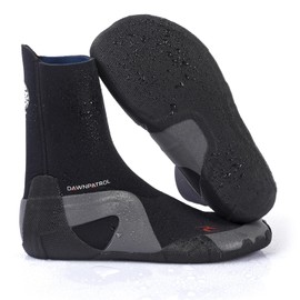 RIP CURL Dawn Patrol 3mm Round Toe Neoprene Wetsuit Boots Shoes - Black - Unisex - Easy slide on system - SOS - Sensitive