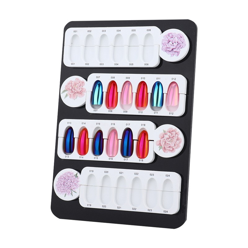 24 Grids Nail Gel Polish Color Card Magnet Adsorption Detachable