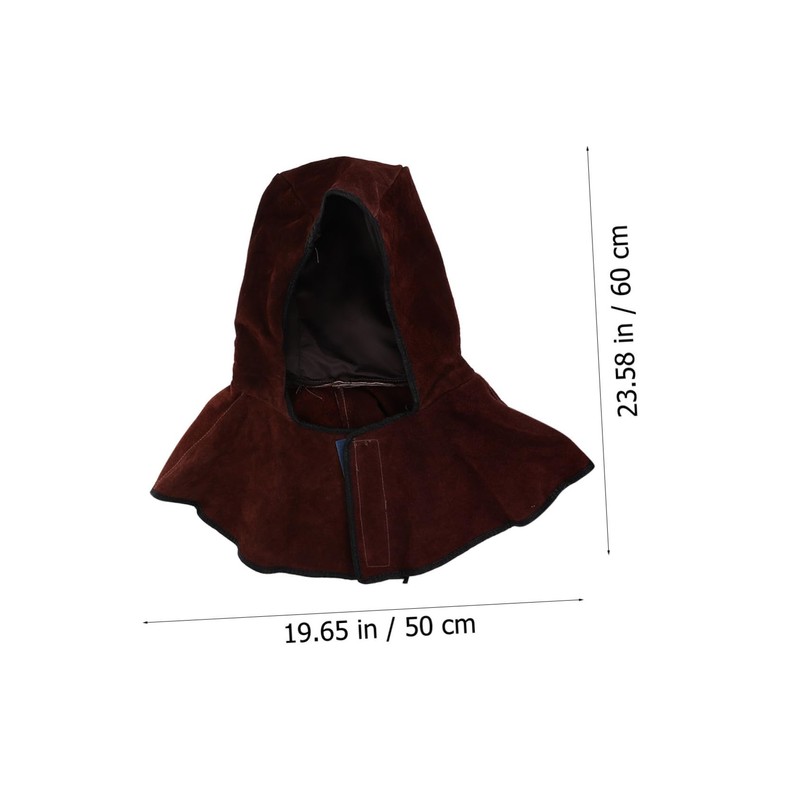 Mipcase Welding Flame Retardant Hood Durable Cowhide Protective Cap with