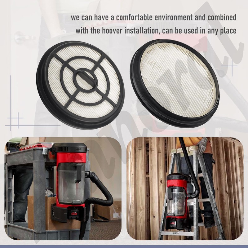 2Pack Replacement Filter 49-90-1963 Compatible with Milwaukee M18 3 In