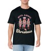 Groovy Retro Nuts About Christmas Pink Nutcracker T-Shirt