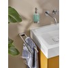 EMCO Flow Double Arm Wall Mounted Towel Rail Rigid Metal