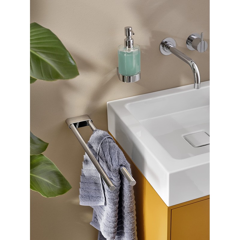 EMCO Flow Double Arm Wall Mounted Towel Rail Rigid Metal