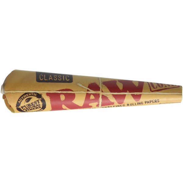 72 RAW Classic Rolling Paper Cones Natural Hemp - 12 packs of 6 cones by Raw