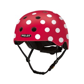 Melon Urban Active Dotty Helmet - White/Pink Matt, Medium/Large 52-58 cm
