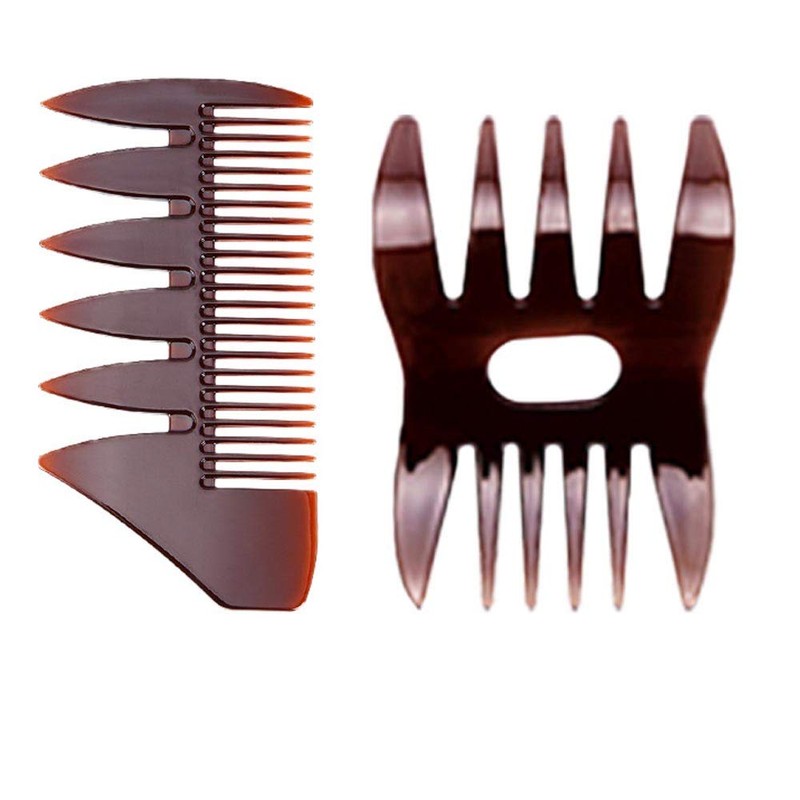 POFET 5 Pcs Professional Styling Comb Retro Wide Teeth Hairdressing