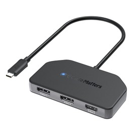 Cable Matters 4K@60Hz Triple Display USB C MST Hub (2X DisplayPort 1.4, 1x HDMI 2.0), with 100W Charging for Windows - Not Compatible with macOS