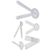 5Pcs Medical Goniometer Transparent Plastic Multifunction Joint Goniometer Set Kit