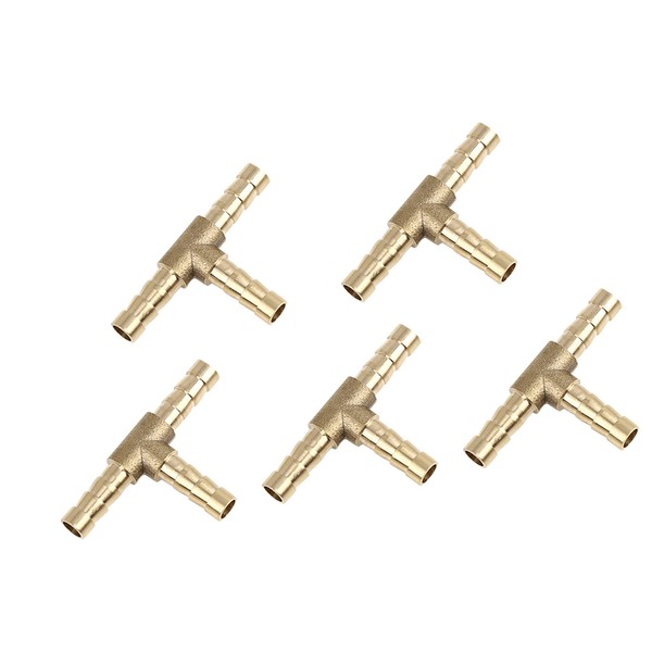 A ABSOPRO Brass Hose Barb Fitting 6mm 3 Way Tee
