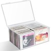 CD Storage Box, Stackable Clear Plastic CD Organizer