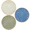 Briful 12" Wall Décor Pack of 3 Metal Blue White