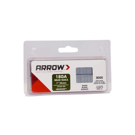 Arrow BN1816WCS 1-Inch White Brad Nails, 18-Gauge