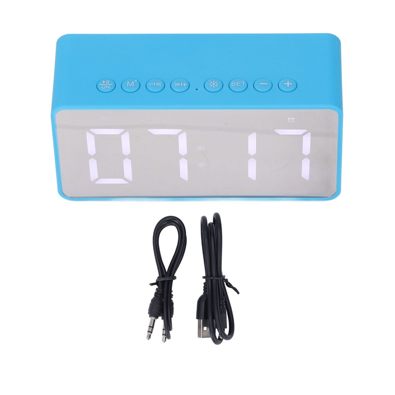 Alarm Clock Blue HD Mirror 2 in 1 Smart LED