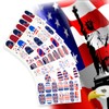 SILPECWEE 16 Sheets Independence Day Nail Polish Strips 4th of