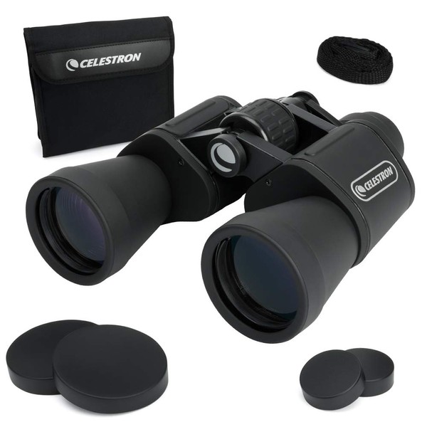 Celestron – UpClose G2 10x50 Binocular – Multi-coated Optics for Bird Watching, Wildlife, Scenery and Hunting – Porro Prism Binocular for Beginners – Includes Soft Carrying Case