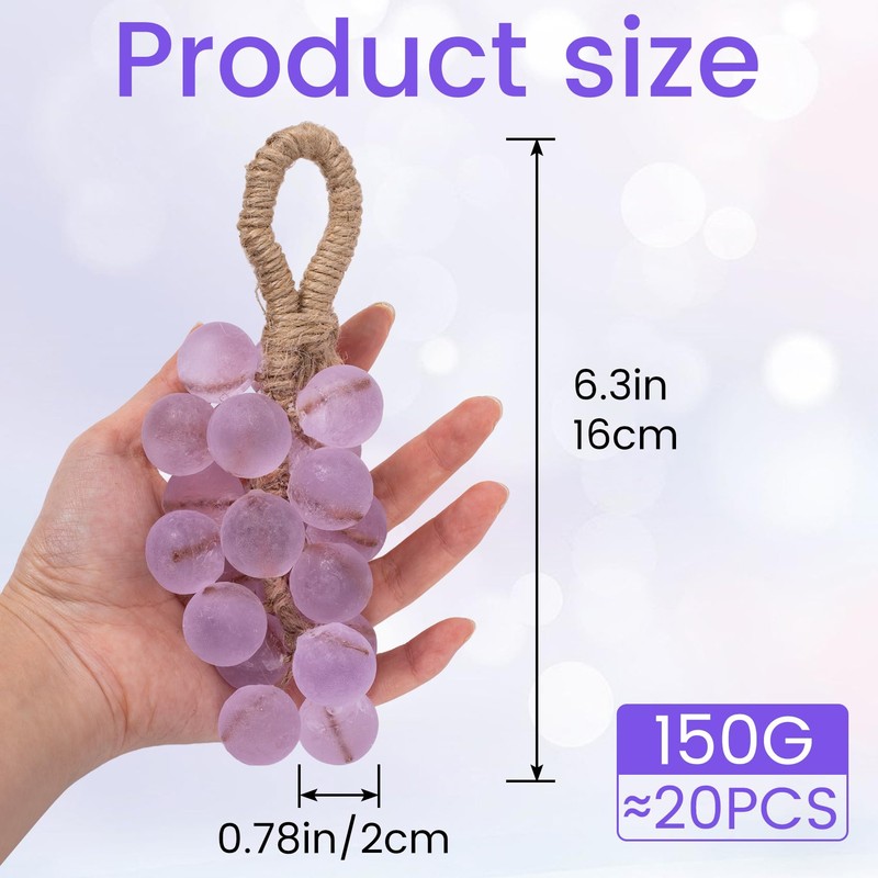 Lekgavd Grape Soap on a Rope, Grape Cluster Shaped Hand
