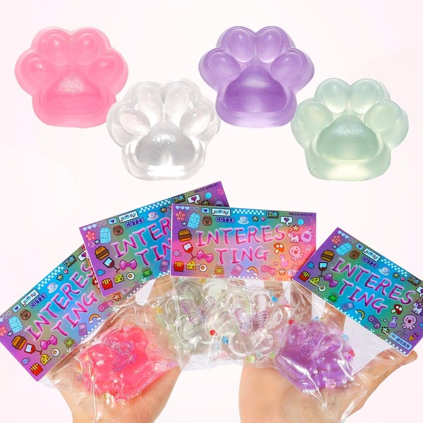 COMVASTARS® Pack of 4 Taba Squishy Cat Paws Squishy Squeeze