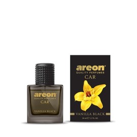 AREON MCP08 Car Perfume 1.7 Fl Oz. (50ml) Glass Bottle Car Air Freshener Spray, Vanilla Black