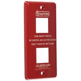 MESWPL2R Keystone Design Accessory Red Mercury Switch Plate 2