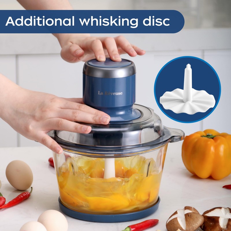 La Reveuse Food Processor,Electric Food Chopper with 7-Cup (1.7L) Glass